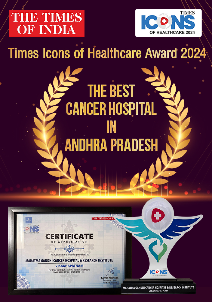 <span> Best Cancer Hospital in Andhra Pradesh </span><br>
Honored with the Times Icons of Healthcare Award 2024 , Mahatma Gandhi Cancer Hospital & Research Institute is recognized as the Best Cancer Hospital in Andhra Pradesh.